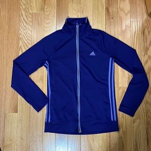Adidas Full Zip Purple Sweater